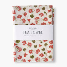 Load image into Gallery viewer, Geranium Linen Tea Towel - Botanica Paper Co.
