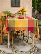 Load image into Gallery viewer, April Cornell – Colorblock Plaid Tablecloth
