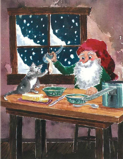 Tomten Shares Porridge Christmas Cards