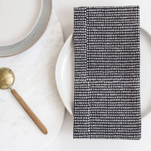 Load image into Gallery viewer, Tiny Dot Midnight Block Printed Napkins - set of 4

