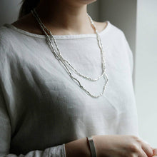 Load image into Gallery viewer, Silver Beads Necklace - Long
