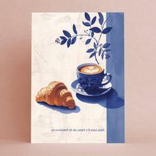 Load image into Gallery viewer, "Un croissant et du soleil"  Greeting Card
