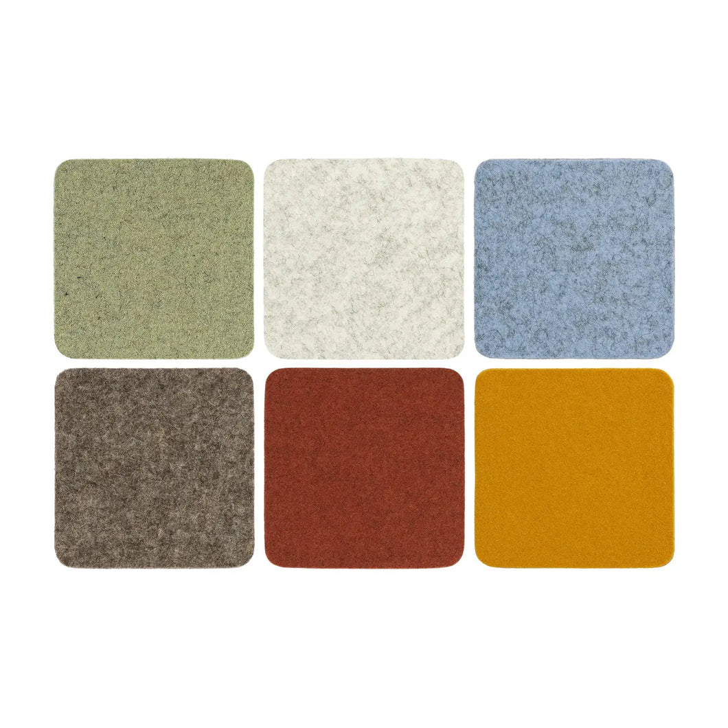 Bierfilzl - Square Felt Coaster - 6 Pack - Desert Sun