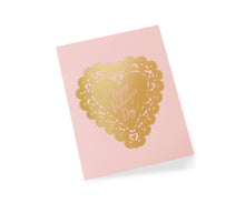 Load image into Gallery viewer, Doily Valentine Card
