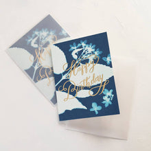 Load image into Gallery viewer, Cyanotype Birthday Card - Botanica Paper Co.
