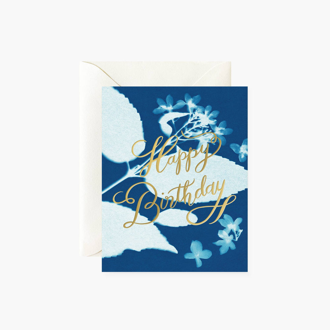 Cyanotype Birthday Card - Botanica Paper Co.