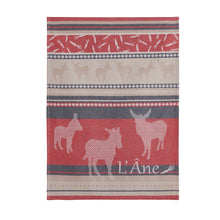 Load image into Gallery viewer, Les Anes Rouge - Cotton Jacquard Tea Towel
