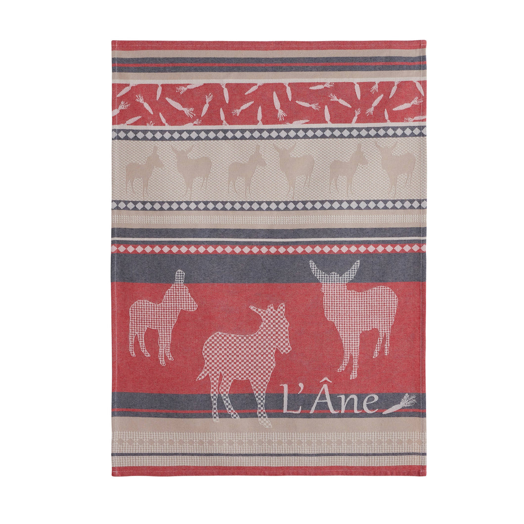 Les Anes Rouge - Cotton Jacquard Tea Towel