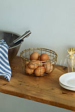 Load image into Gallery viewer, Small Round Wire Basket (gold wire)
