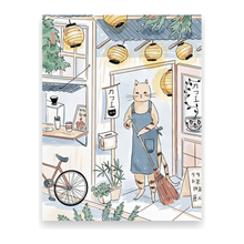 Load image into Gallery viewer, Cafe Cat Postcard
