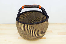 Load image into Gallery viewer, Market Basket Bolga Basket, Blue and Natural
