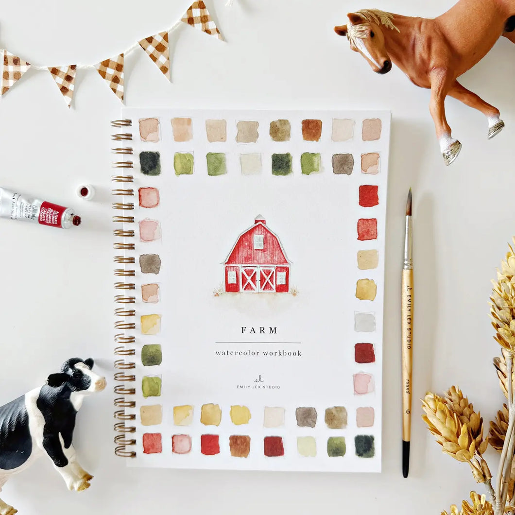 Farm Watercolor Workbook - Emily Lex Studio