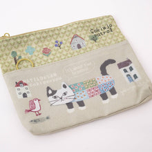 Load image into Gallery viewer, Kusuguru Japan Cat Flat Purse-Pouch.
