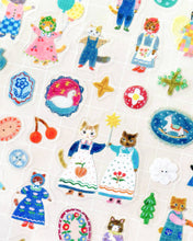 Load image into Gallery viewer, Clear Sticker Sheet - Cats and Buttons
