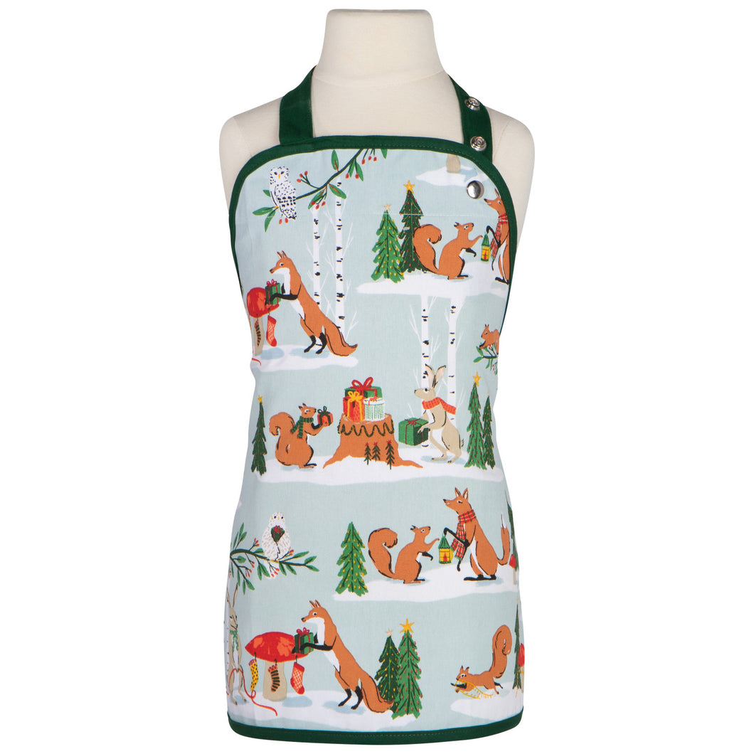 Kid's  Chef's Apron -Holiday Forest Fête