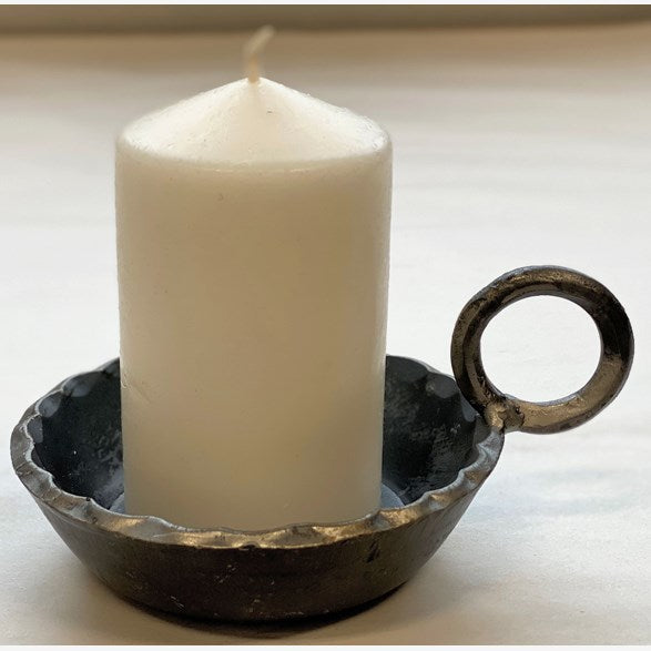 Swedish Hand Wrought Iron Candle Holder