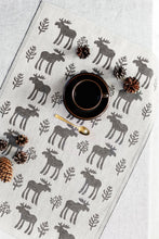 Load image into Gallery viewer, Lapuan Kankurit Hirvi Tea Towel, Linen-Black
