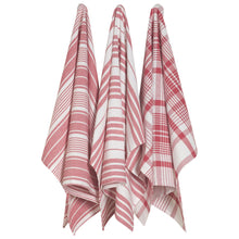 Load image into Gallery viewer, Jumbo Red Cotton Dishtowels  - Set of 3
