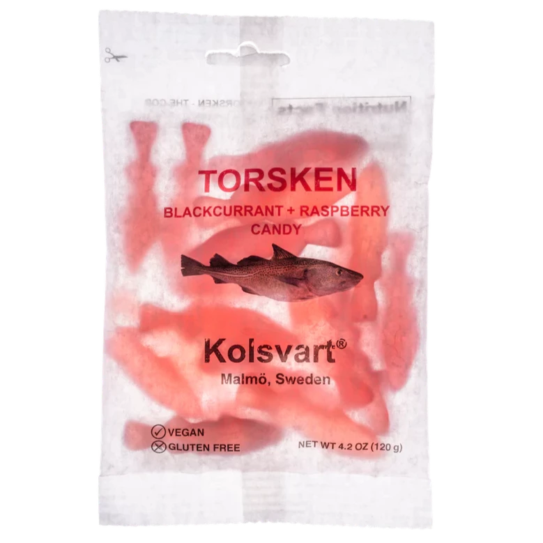 Kolsvart Raspberry and Black Currant Swedish Fish
