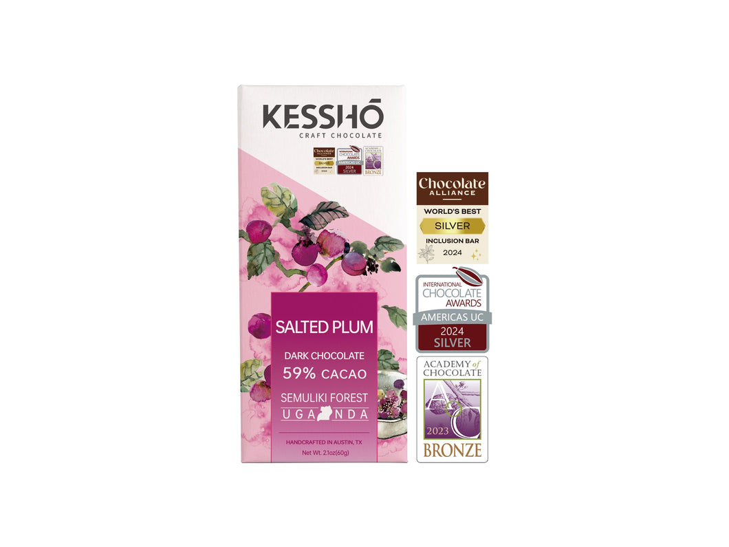 Salted Plum 59% Dark Chocolate Bar - Kesshō