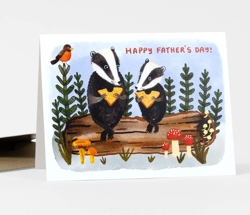 Badgers Father's Day Card - Little Truth Studios