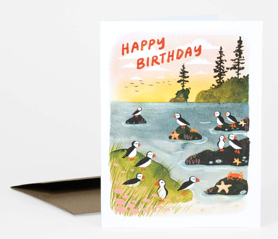 Happy Puffins Card - Little Truth Studios