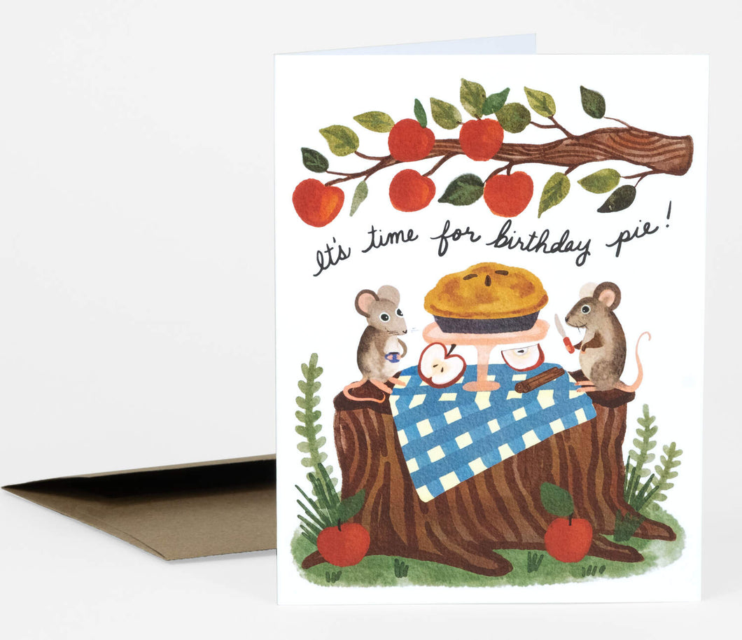It's Time For Birthday Pie Card - Little Truth Studios