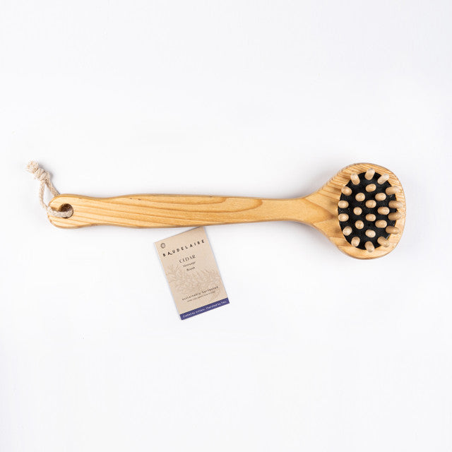 Baudelaire Cedar 13 inch Bath/Massager Brush