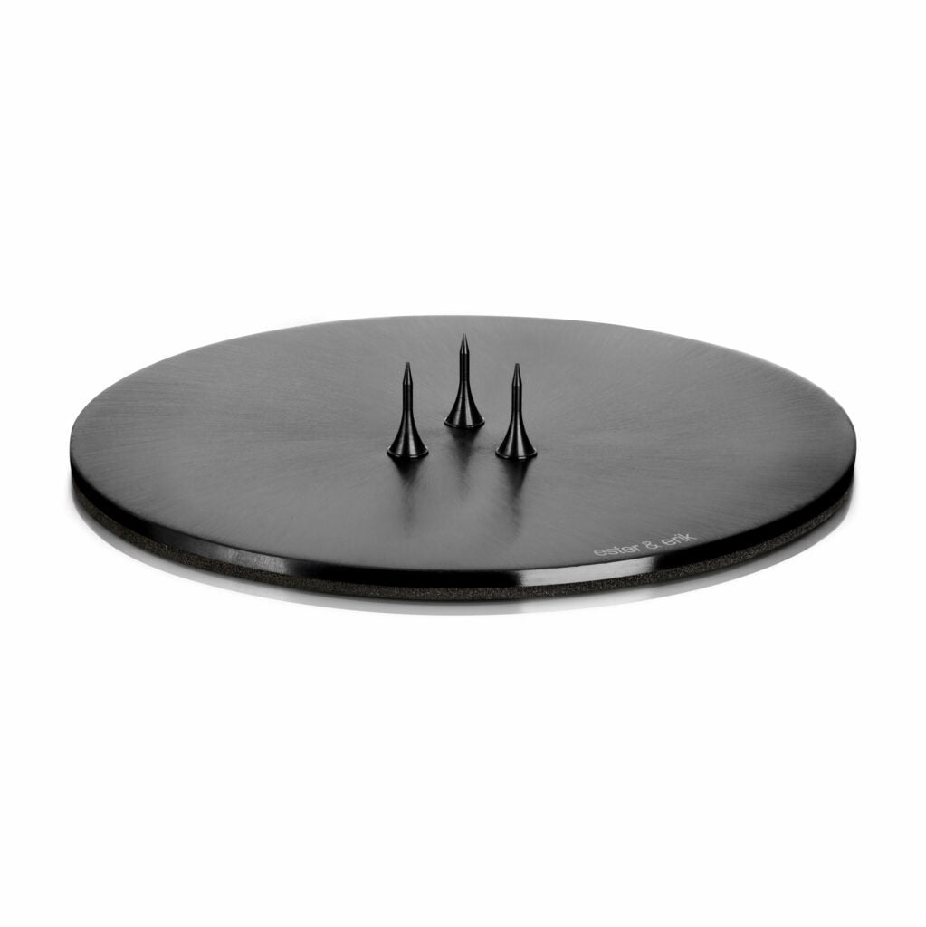 Ester & Erik Matt Black Candle Plate – 4.75