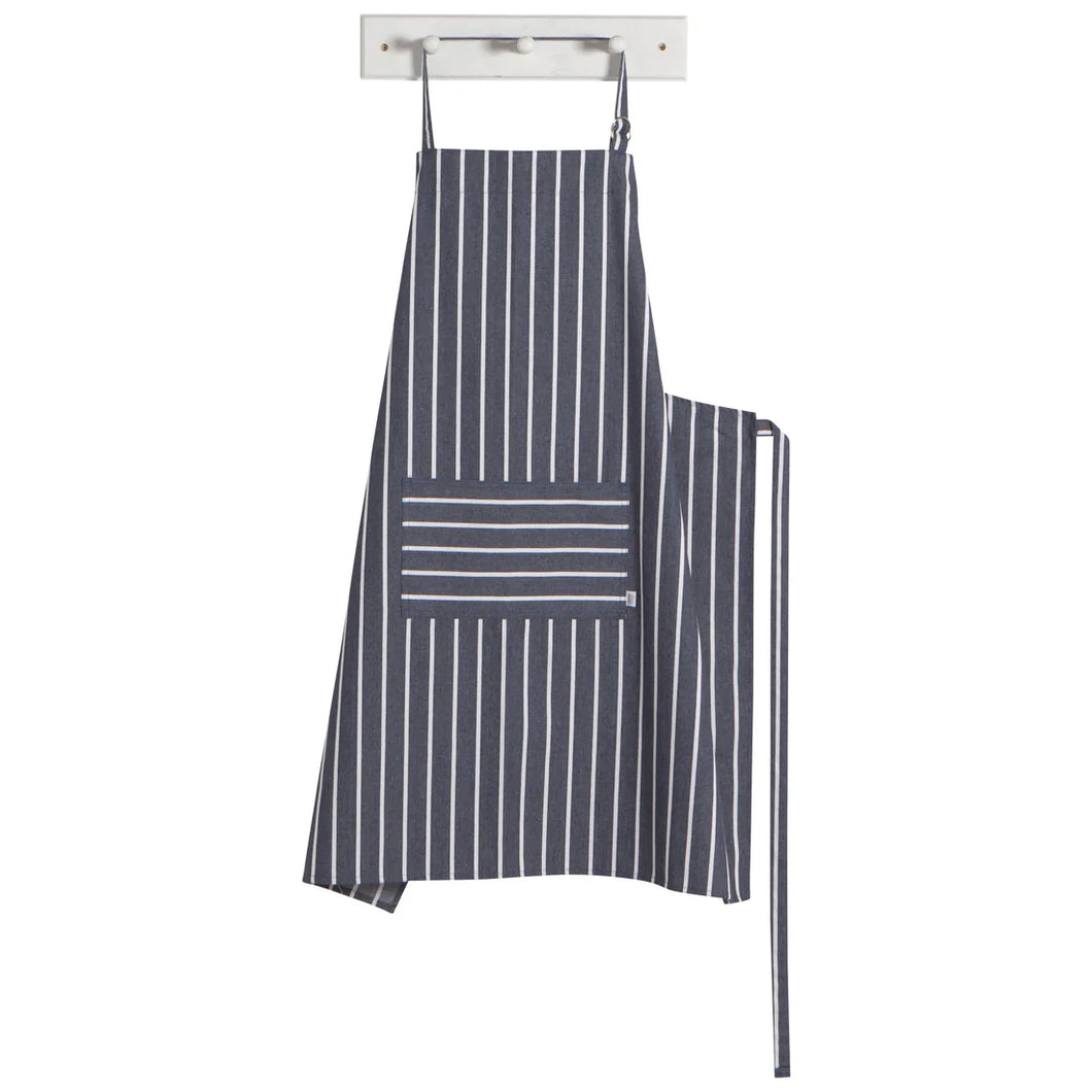 Chef's Mighty XL Apron, Navy Butcher Stripe