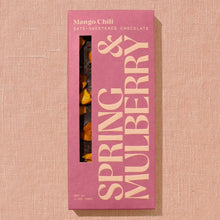 Load image into Gallery viewer, Spring &amp; Mulberry - Mango, Urfa Chili, Black Lime Date-Sweetened Chocolate
