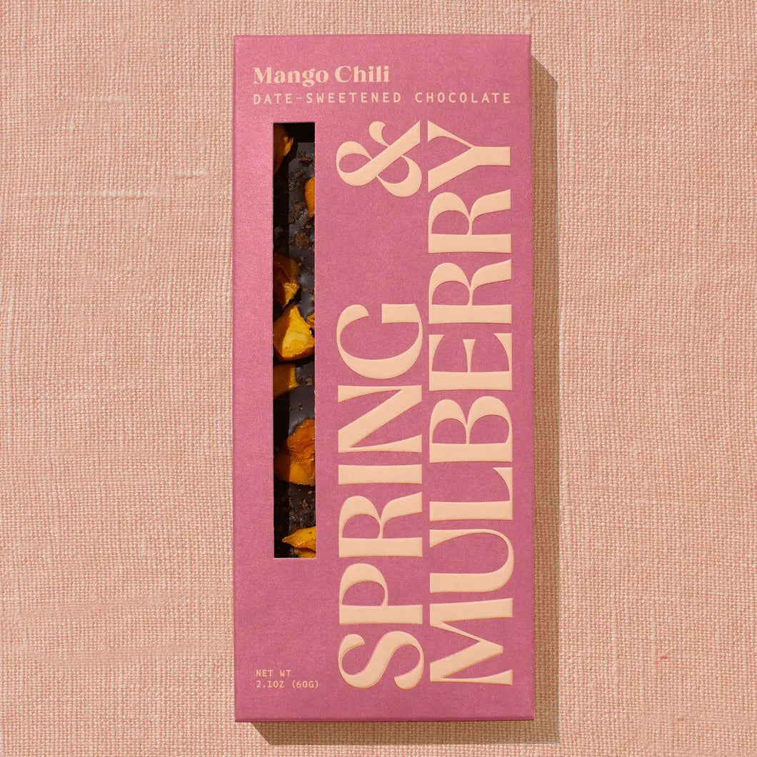 Spring & Mulberry - Mango, Urfa Chili, Black Lime Date-Sweetened Chocolate