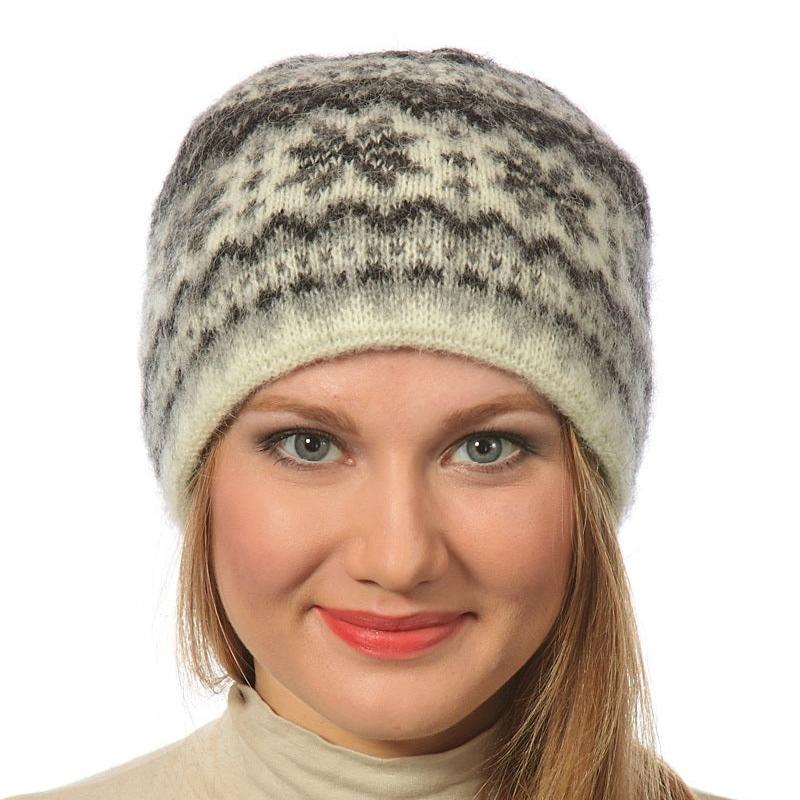 Icelandic Wool Toque - White/Grey