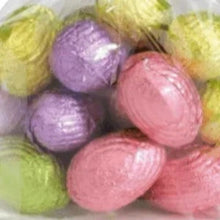 Load image into Gallery viewer, Bag of Eight Nirvana Assorted Foil-Wrapped Filled Milk and Dark Chocolate Eggs
