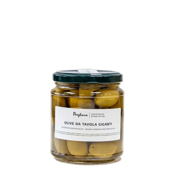 Organic Jumbo Green Table Olives By Agricola Paglione