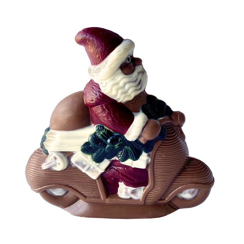 Chocolate Santa on Scooter