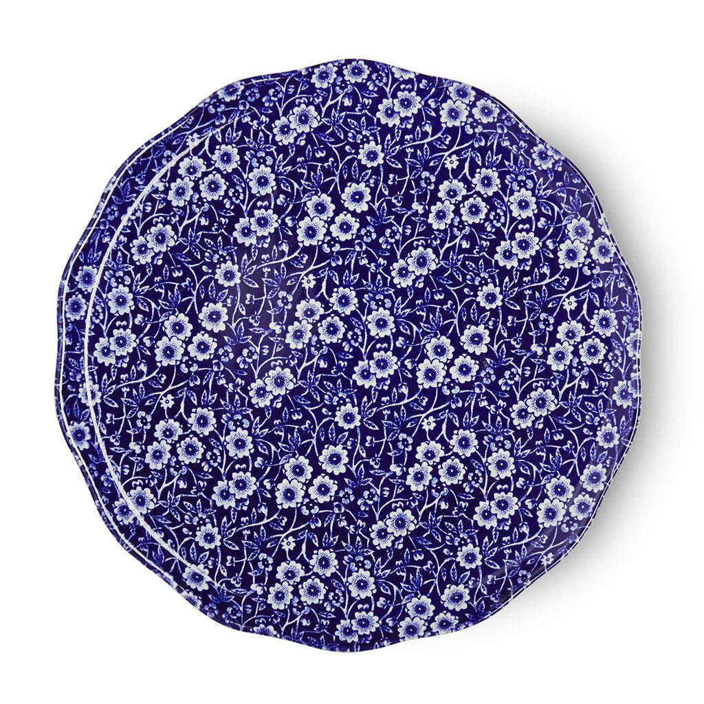 Burleigh Blue Calico Cake/Cheese Plate