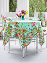 Load image into Gallery viewer, April Cornell - Penny&#39;s Patio Aqua Tablecloth
