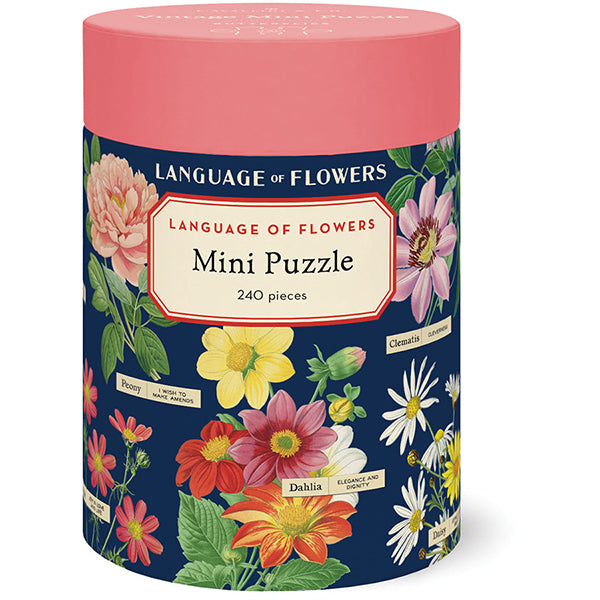 Language of Flowers 240 Piece Mini Puzzle- Cavallini – At Home