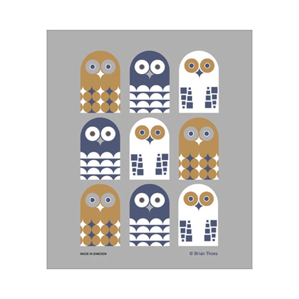 Swedish Dishcloth, Owl Family