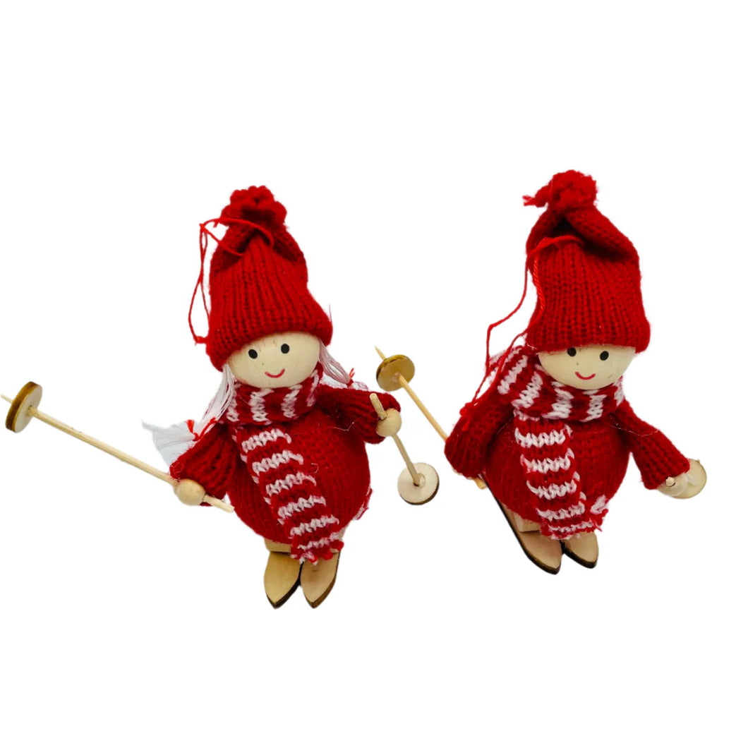 Tomte Skier Ornament