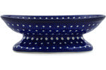 Load image into Gallery viewer, 6&quot; Soap Dish - Polish Pottery -White Polka Dot -Ceramika Artystycgna - UNIKAT
