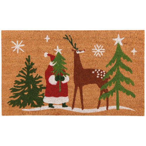 Santa's Reindeer Door Mat