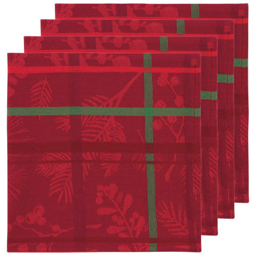 Winterberry Jacquard Napkins - Set of 4