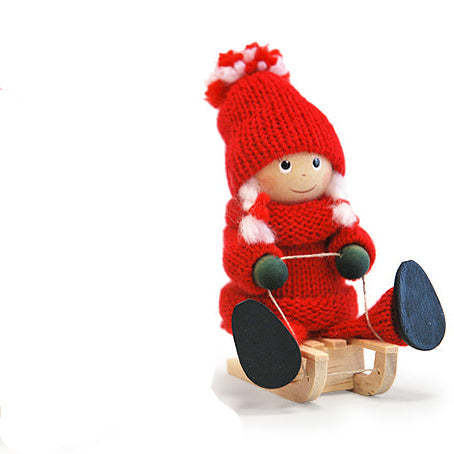 Tomte Girl On Sled