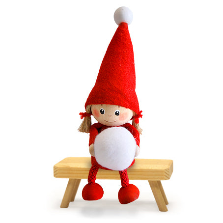 Tomte Girl with Snowball