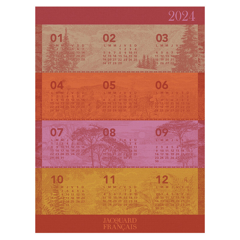 Le Jacquard Francais Tea Towel - 2024 Calendar