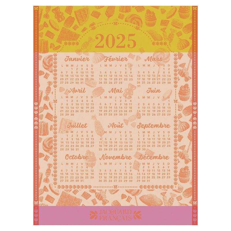 Le Jacquard Francais Tea Towel - 2025 Calendar