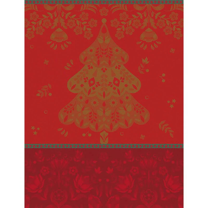 Le Jacquard Francais Tea Towel - Féerie - Sucre d'Orge (Red)