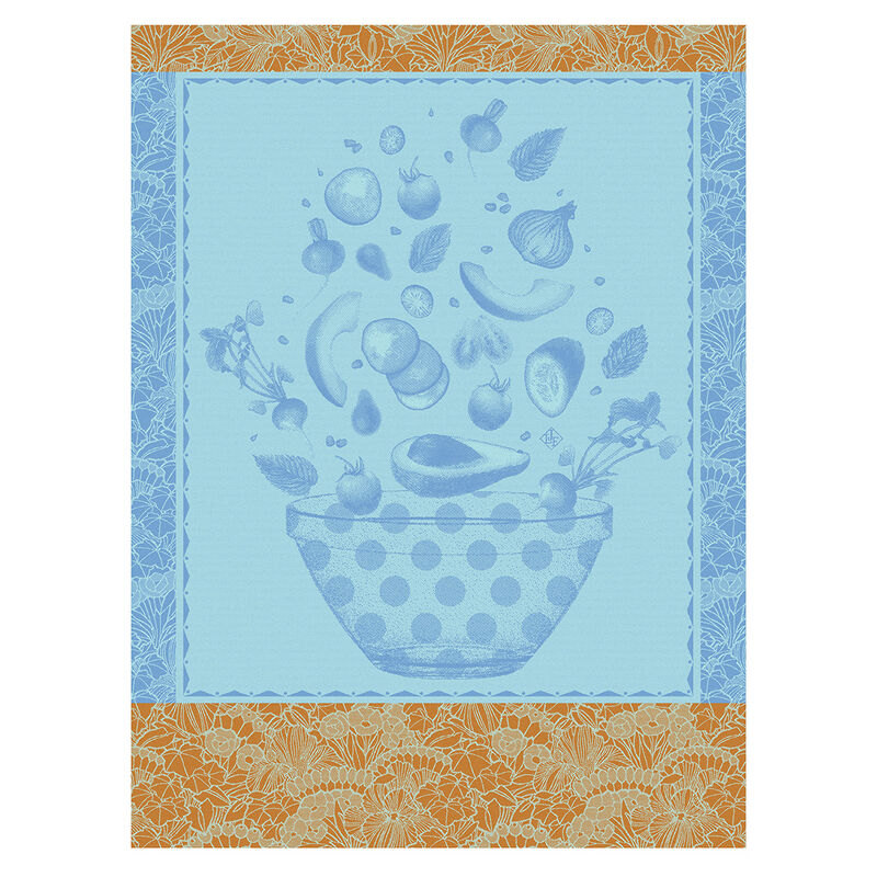 Le Jacquard Francais Tea Towel - Salades d'été - Blue